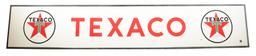 Texaco Gasoline Large Porcelain Service Station Sign W/ Self Framed Edge.