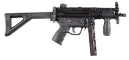 (N) VERY DESIRABLE S & H ARMS REGISTERED RECEIVER HK 94 CONVERTED TO MP5K FOLDING STOCK MACHINE GUN