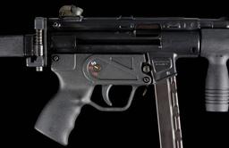 (N) VERY DESIRABLE S & H ARMS REGISTERED RECEIVER HK 94 CONVERTED TO MP5K FOLDING STOCK MACHINE GUN