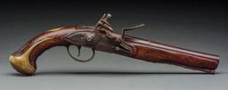 (A) Brass Mounted English Trade Pistol by Bumford.