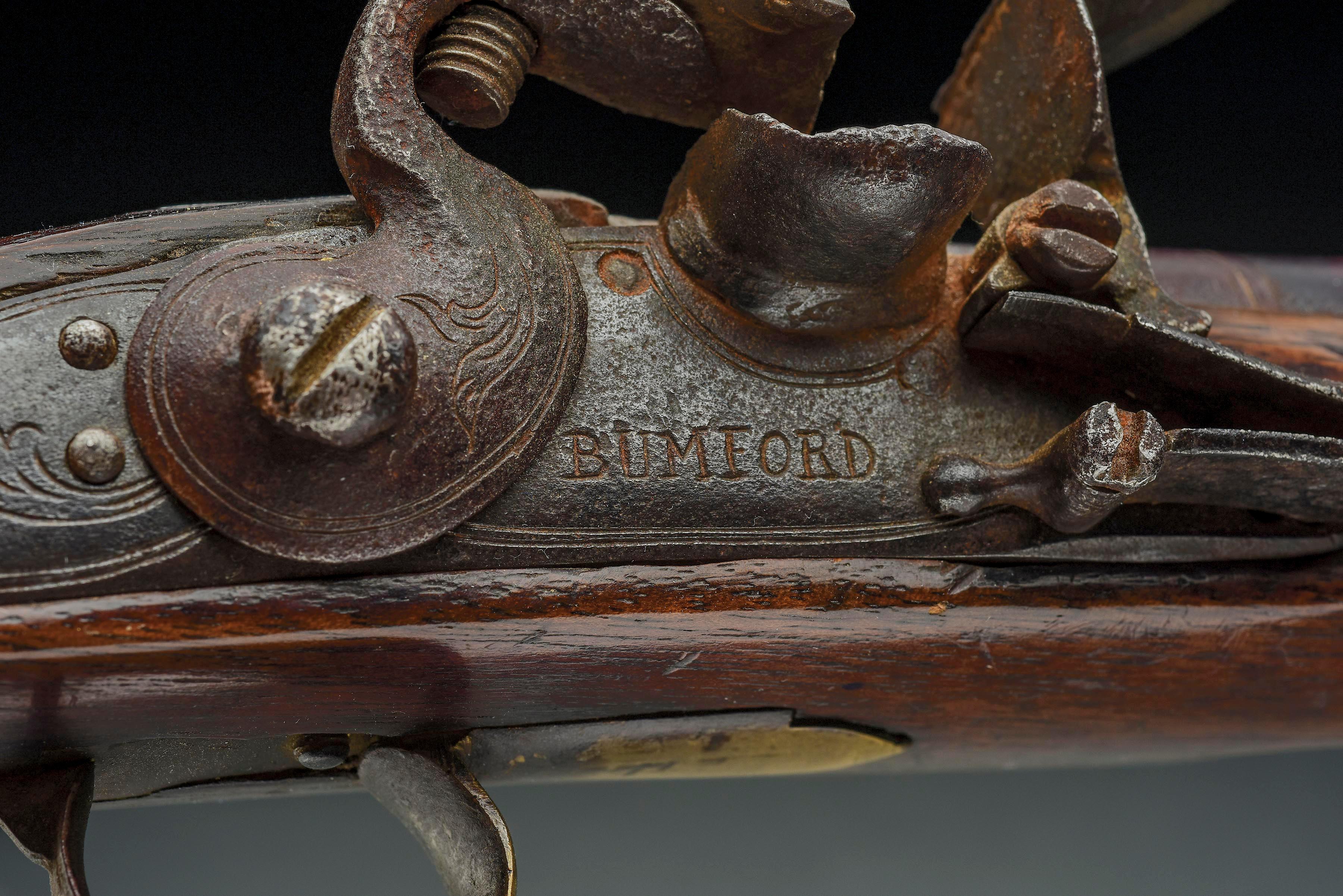 (A) Brass Mounted English Trade Pistol by Bumford.