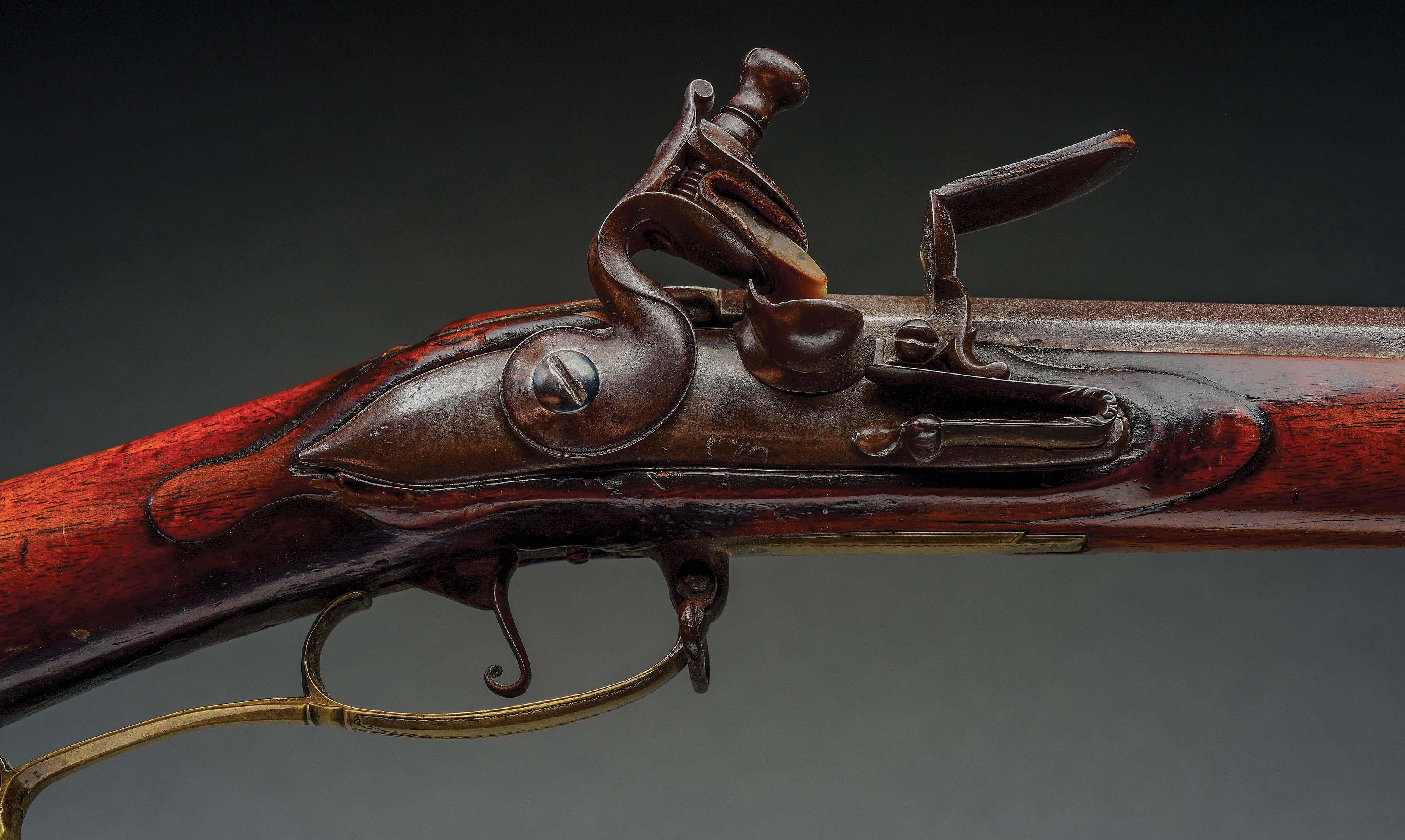 (A) French and Indian War Period German Flintlock Trade Rifle.