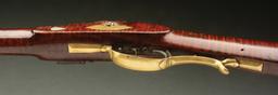 (A) Andrew Young Signed Kentucky Rifle, Inscribed "Heavy tax, no money, hard times, 1844".