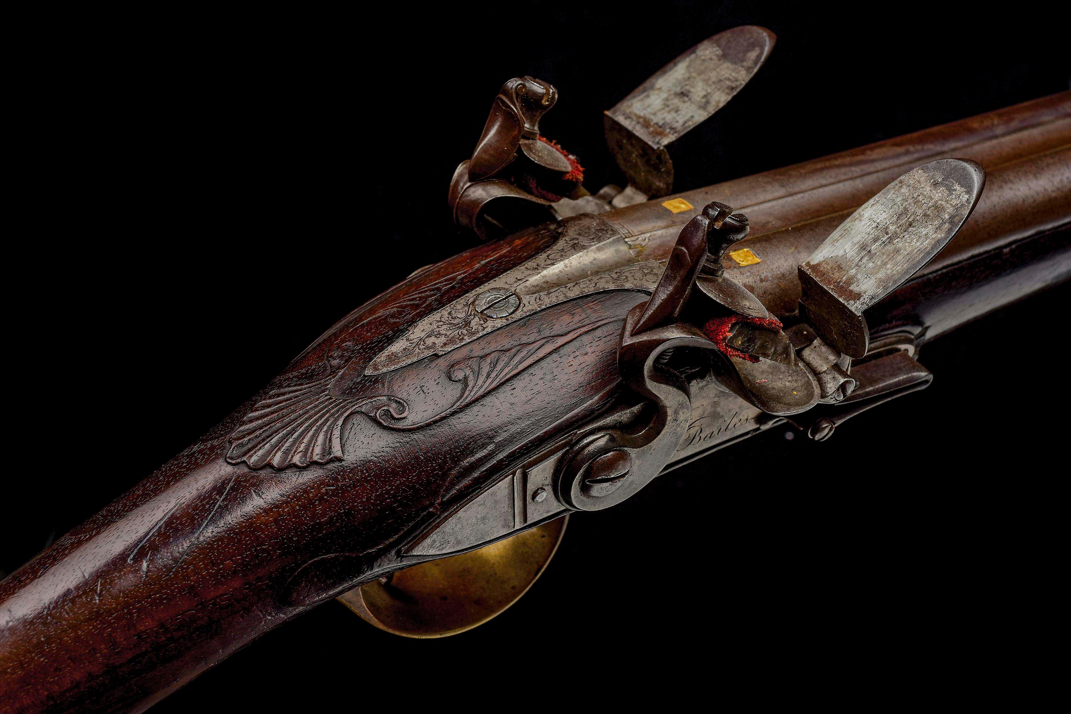 (A) Mid-18th Century English Side-by-Side Flintlock Fowler by Bailes.