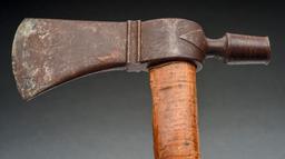 Latter 18th Century Pipe Tomahawk with Original Pewter Inlaid Cap.
