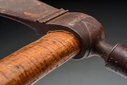 Latter 18th Century Pipe Tomahawk with Original Pewter Inlaid Cap.