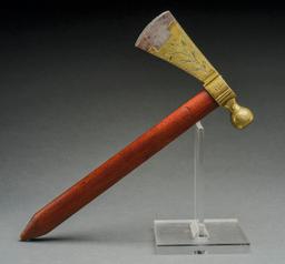 Brass Pipe Tomahawk with Maple Haft.