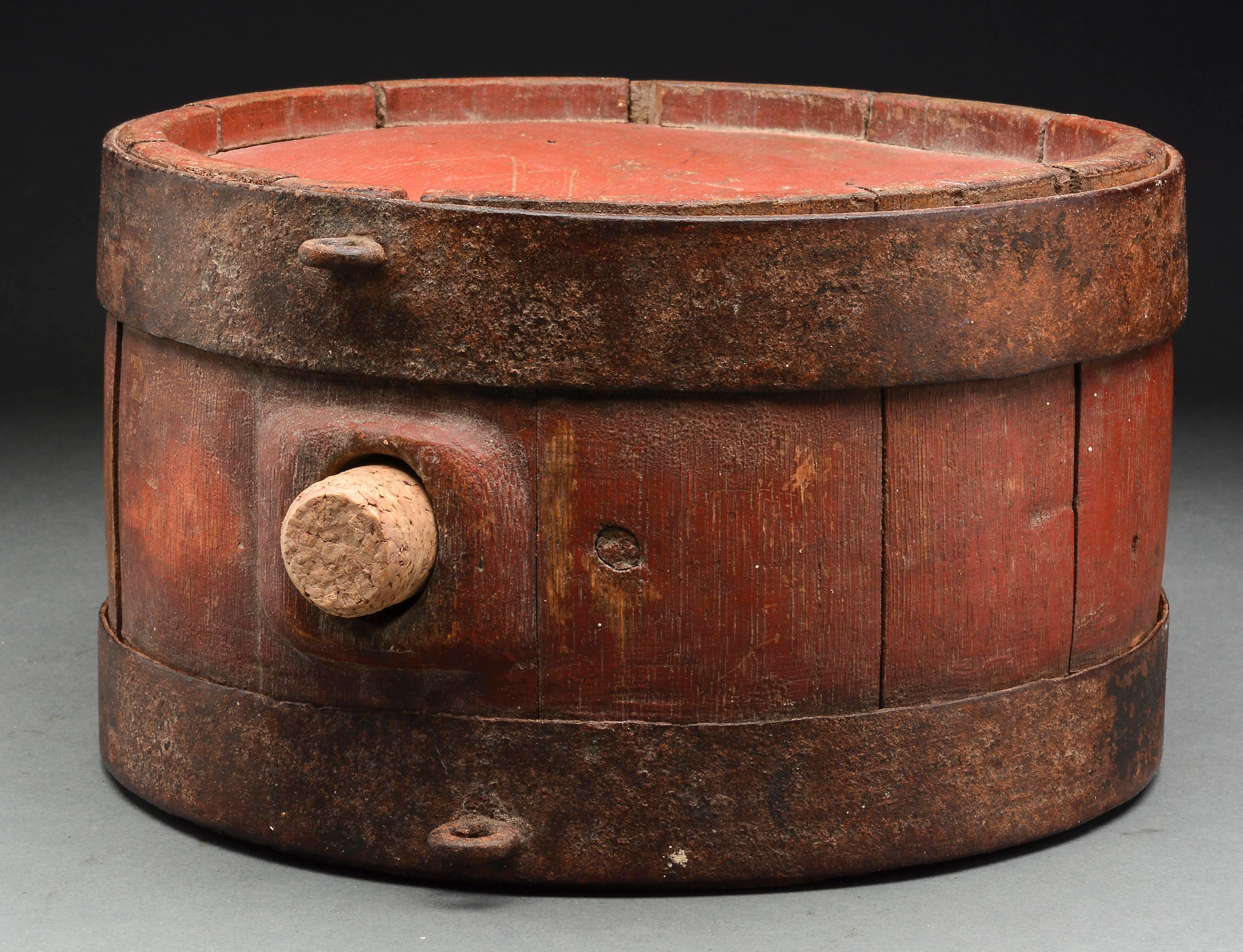 Important and Historic Documented Revolutionary War Banded Field Canteen, Dated 1774 Carried at Batt