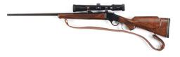 (M) BROWNING B-78 SINGLE SHOT RIFLE IN .22-250 WITH ACCESSORIES.