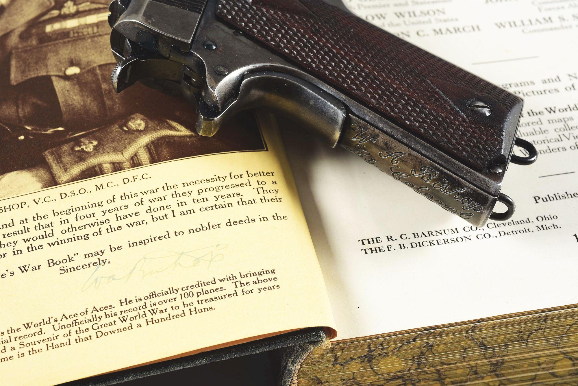 (C) COLT GOVERNMENT MODEL 1911 ATTRIBUTED TO WORLD WAR I ACE LT. COL. W. A. BISHOP.