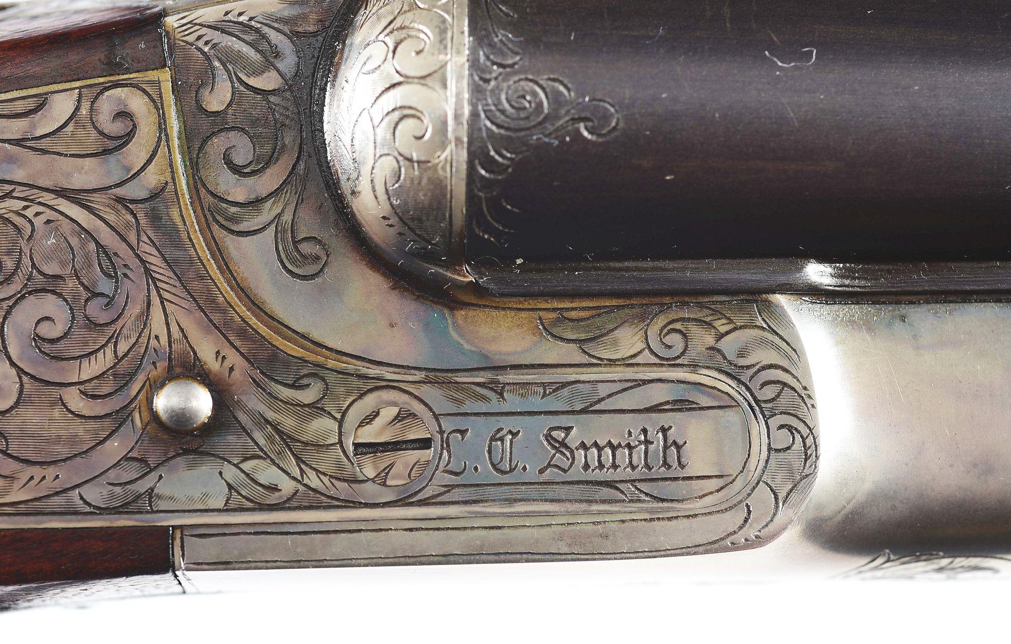 (C) L.C. SMITH SPECIALTY SIDE BY SIDE 20 GAUGE SHOTGUN.