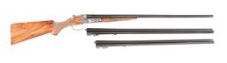 (M) BEAUTIFUL THREE BARREL SET PARKER REPRODUCTIONS A1 SPECIAL 16 AND 20 GAUGE SHOTGUN WITH CASE.