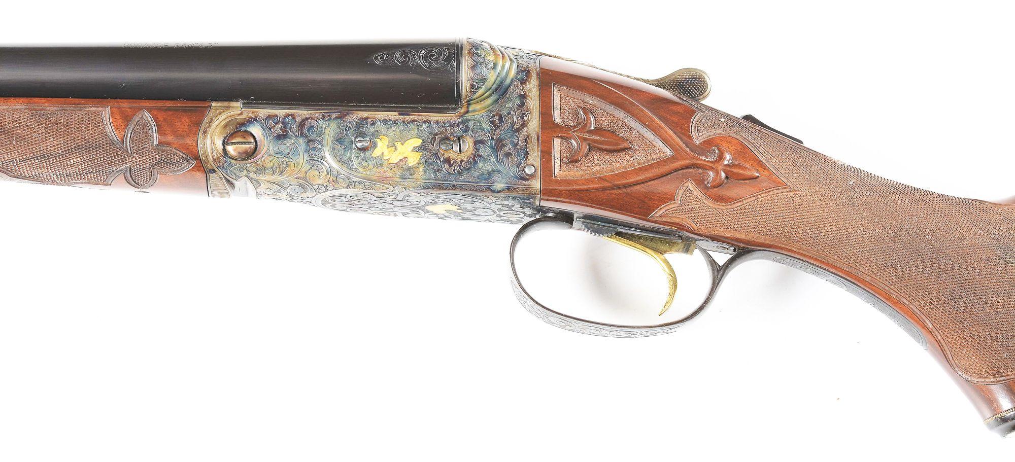 (M) BEAUTIFUL THREE BARREL SET PARKER REPRODUCTIONS A1 SPECIAL 16 AND 20 GAUGE SHOTGUN WITH CASE.