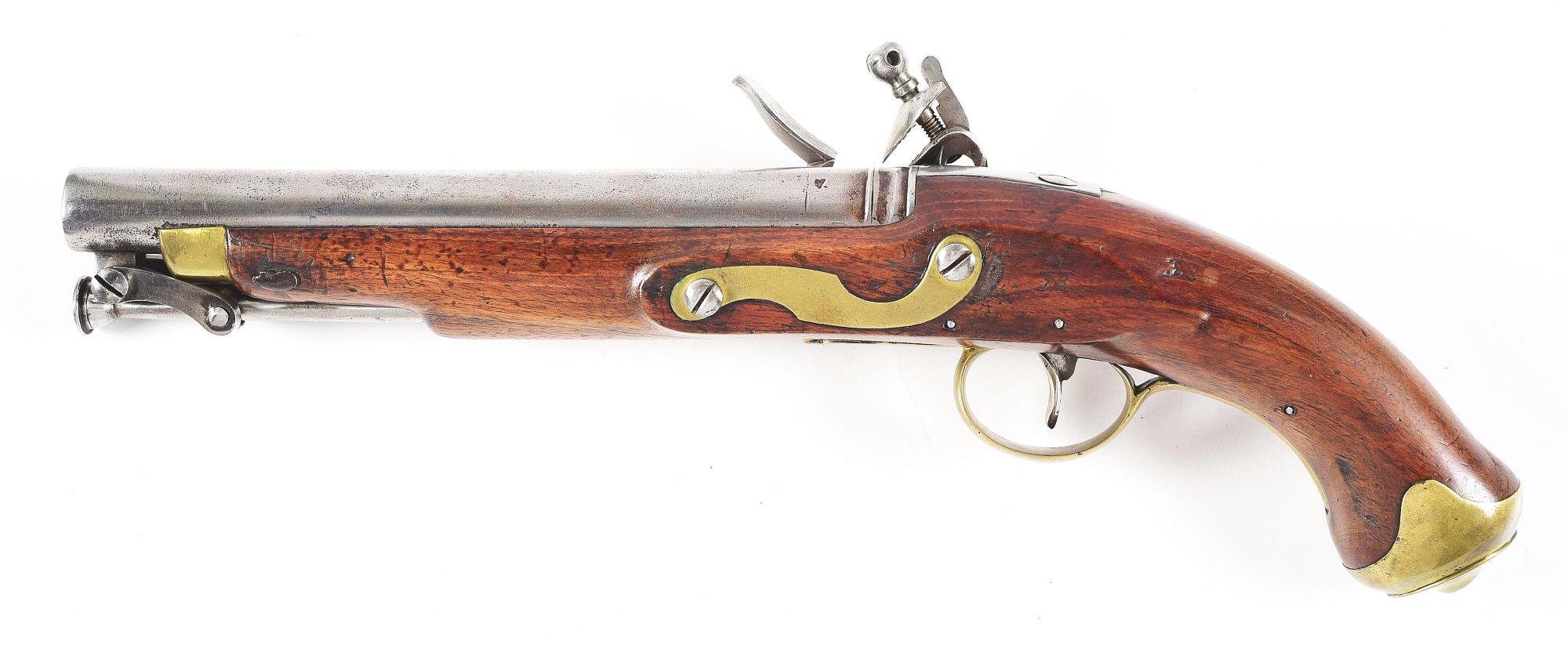 (A) BRITISH NEW LAND PATTERN FLINTLOCK PISTOL.