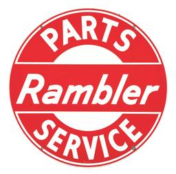 RAMBLER PARTS & SERVICE PORCELAIN SIGN.