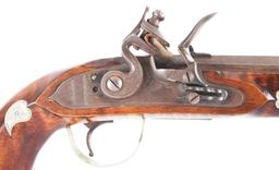 (A) CONTEMPORARY FLINTLOCK KENTUCKY PISTOL.