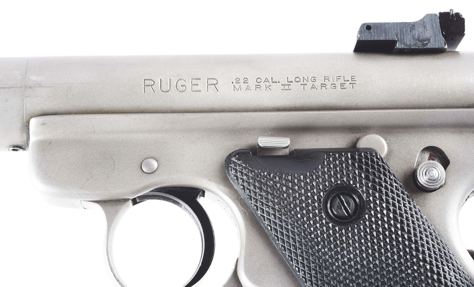 (N) ALWAYS DESIRABLE RUGER MK II GOVERNMENT TARGET MODEL SEMI-AUTOMATIC PISTOL WITH INTEGRAL BLAYLOC