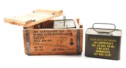 CRATE OF 384 ROUNDS OF U.S.G.I. WINCHESTER REPEATING ARMS .30-06 AMMUNITION ON M1 GARAND ENBLOC CLIP