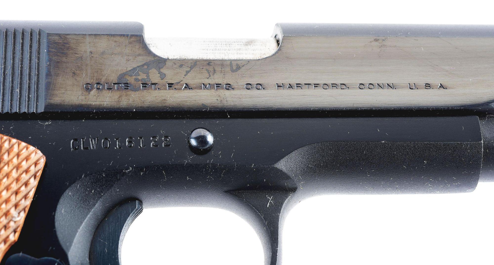 (M) COLT COMMANDER LIGHTWEIGHT .45 ACP SEMI-AUTOMATIC PISTOL WITH BOX (1972).