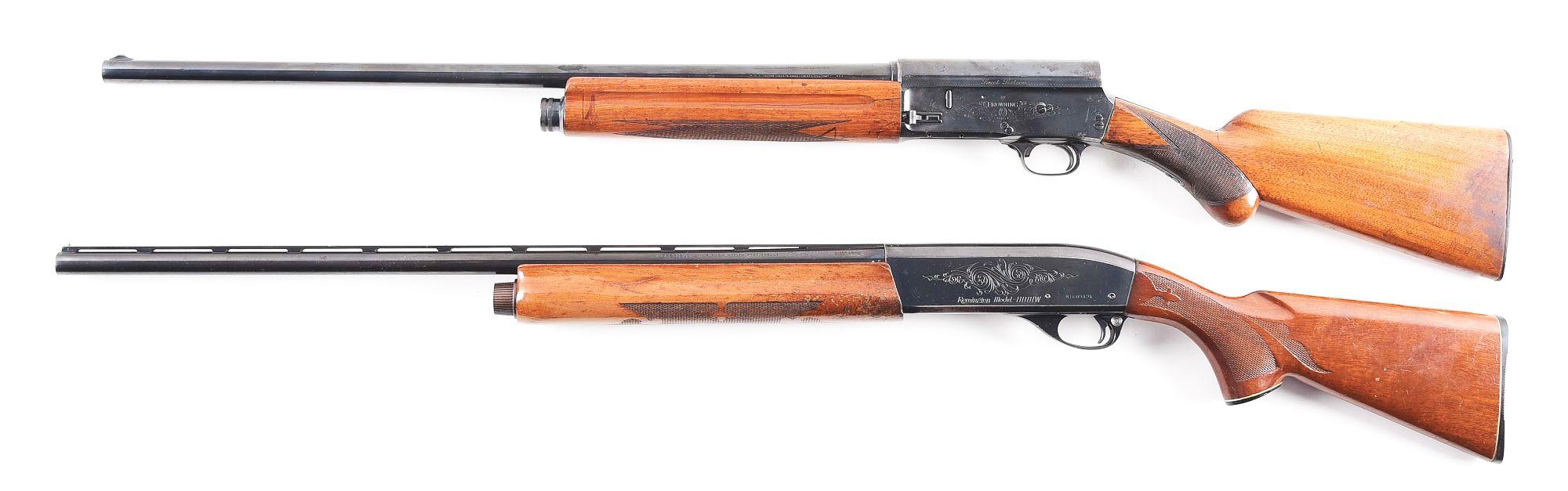 (C) LOT OF 2: SEMI-AUTOMATIC SHOTGUNS, BROWNING SWEET SIXTEEN AND REMINGTON 1100LW.