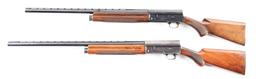 (M & C) LOT OF 2: BROWNING LIGHT TWELVE SEMI-AUTOMATIC SHOTGUNS.