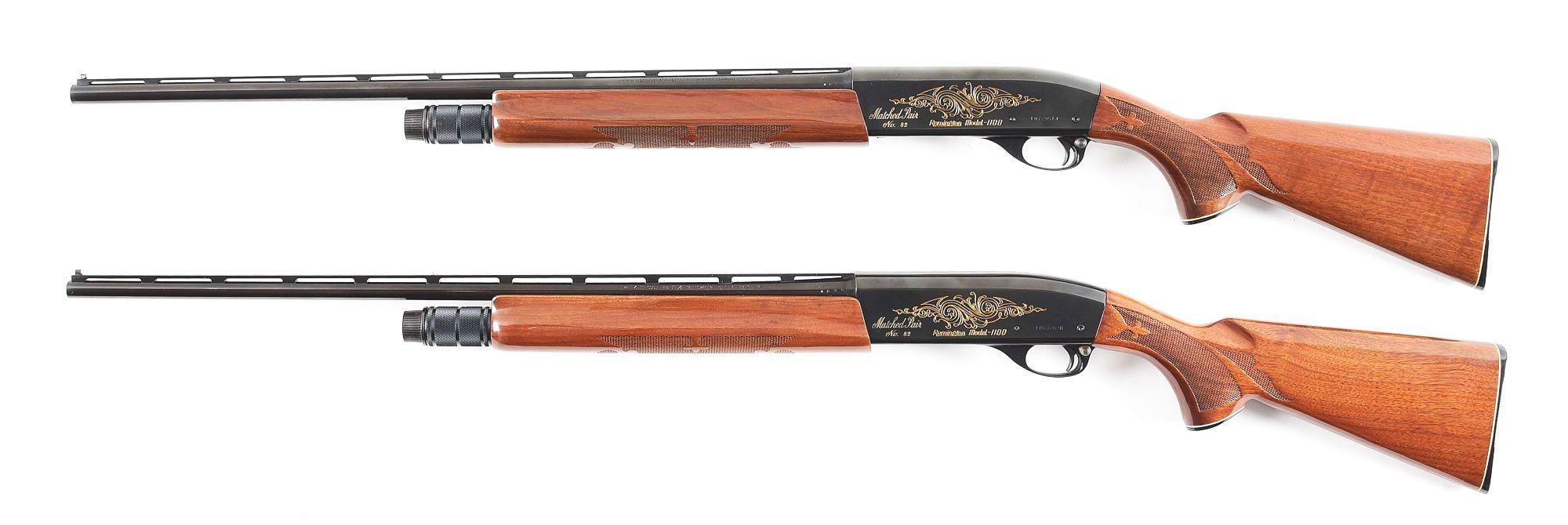 (C) LOT OF 2: MATCHED PAIR OF REMINGTON 1100 SEMI-AUTOMATIC SHOTGUNS.