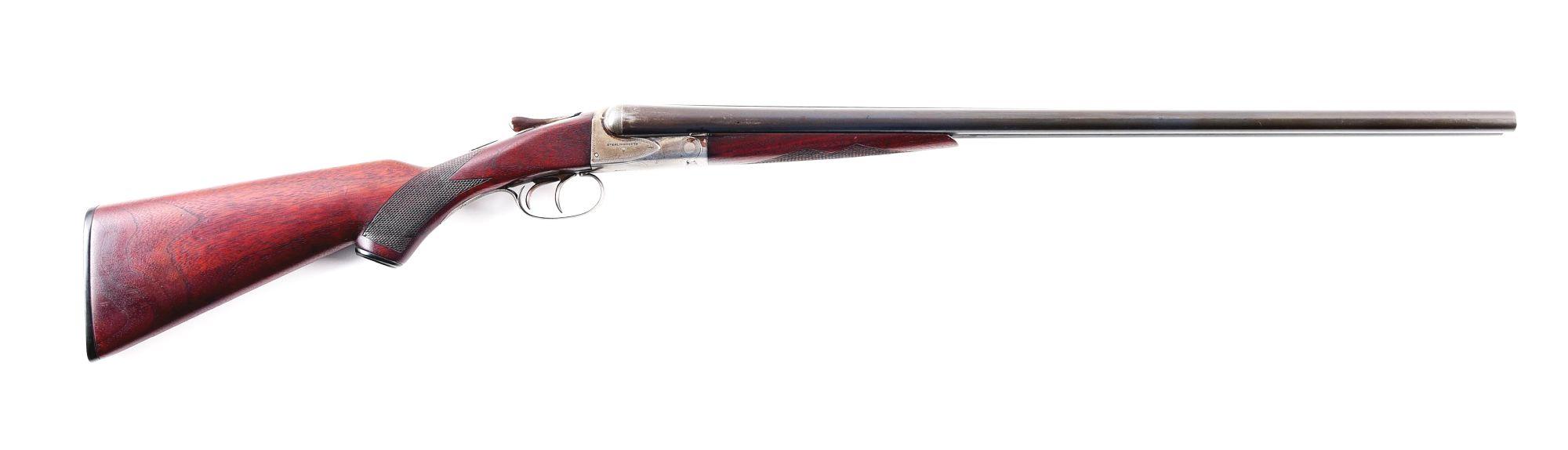 (C) A.H. FOX STERLINGWORTH SIDE BY SIDE SHOTGUN.