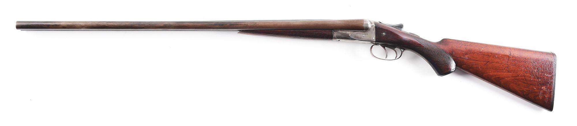 (C) A.H. FOX STERLINGWORTH SIDE BY SIDE SHOTGUN.