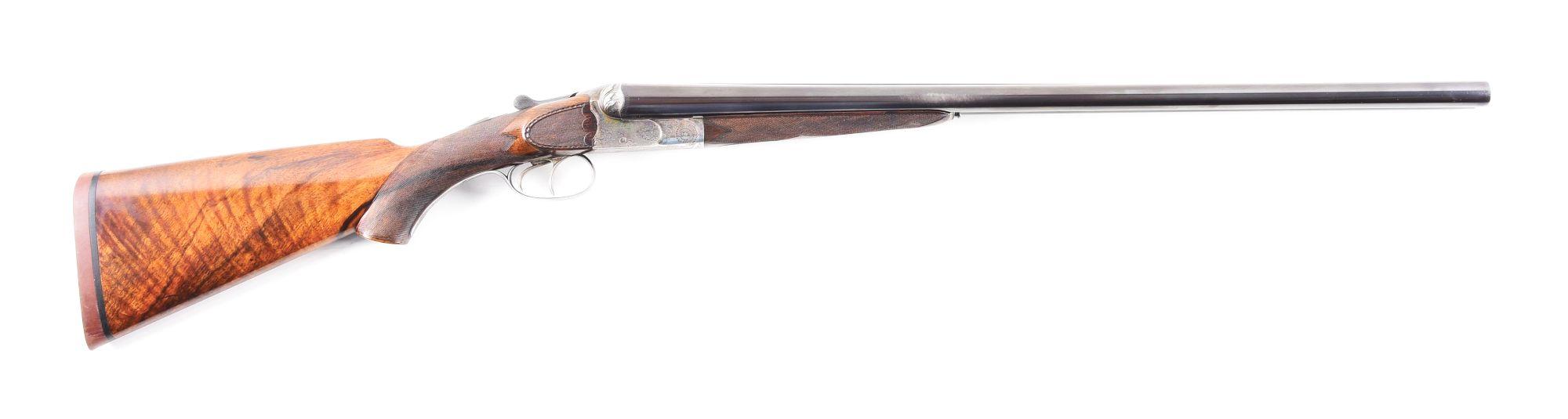 (C) CASED FRANCOTTE 18E 12 BORE SXS SHOTGUN.