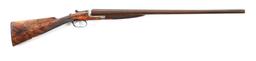 (C) JAMES MACNAUGHTON SCARCE BAR-IN-WOOD SIDE BY SIDE 12 BORE SHOTGUN.