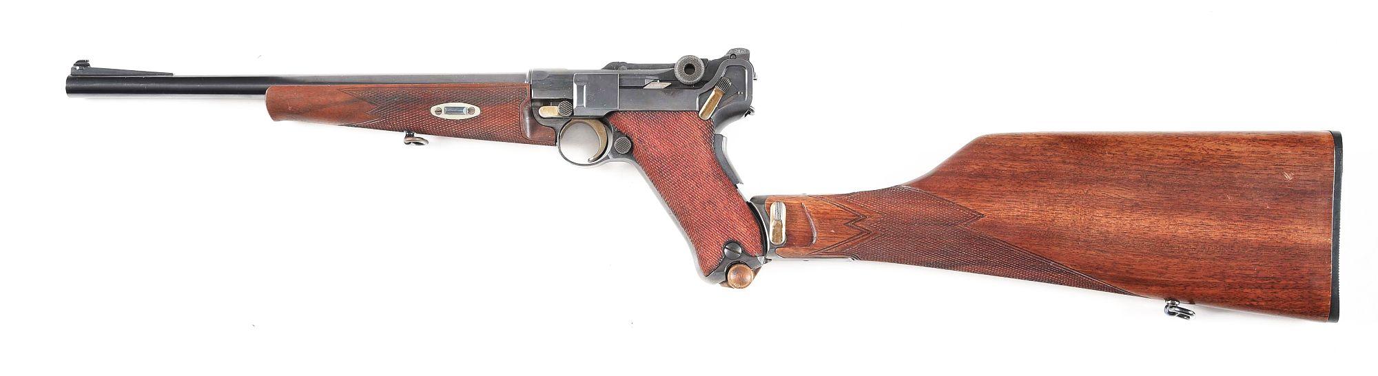 (C) DWM NAVY POST WAR LUGER CARBINE WITH STOCK