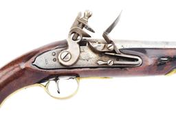 (A) RARE VIRGINIA MANUFACTORY SECOND MODEL FLINTLOCK MARTIAL PISTOL DATED 1815.