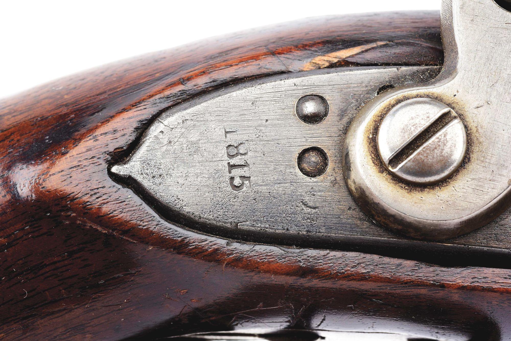 (A) RARE VIRGINIA MANUFACTORY SECOND MODEL FLINTLOCK MARTIAL PISTOL DATED 1815.