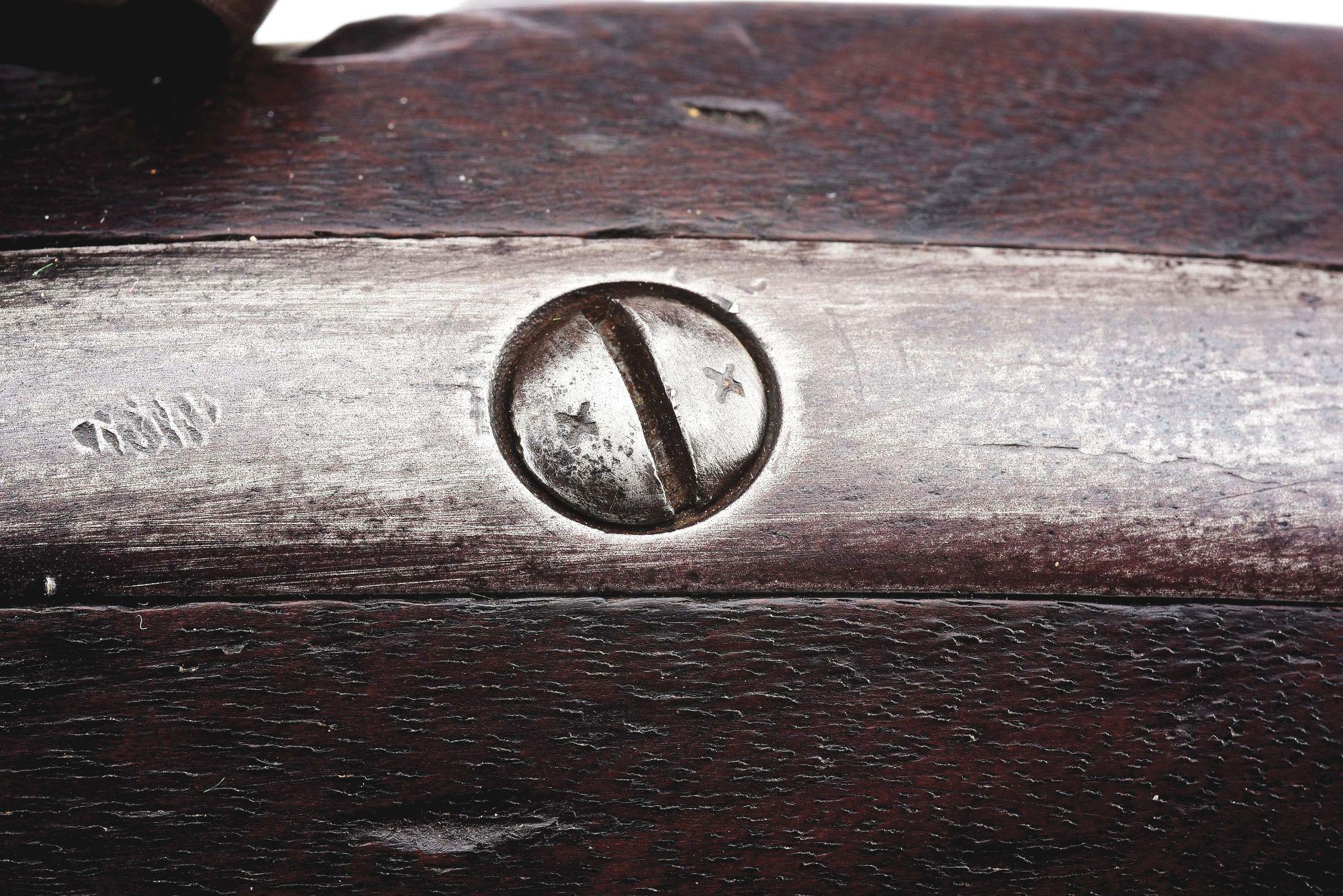 (A) SCARCE T. FRENCH FLINTLOCK NAVY PISTOL MARKED "MARSH".