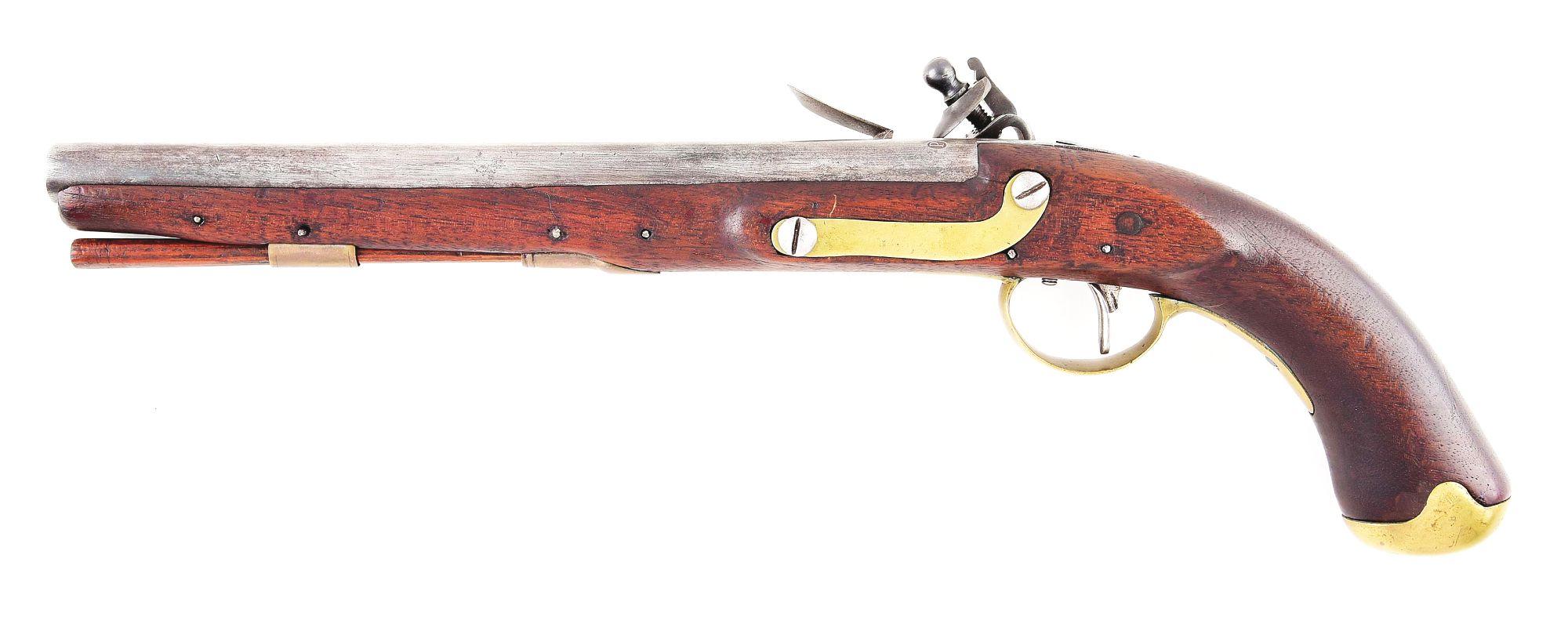 (A) JOSEPH HENRY FLINTLOCK CONTRACT PISTOL.