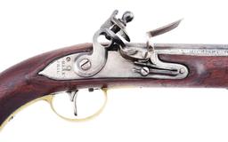 (A) JOSEPH HENRY FLINTLOCK CONTRACT PISTOL.