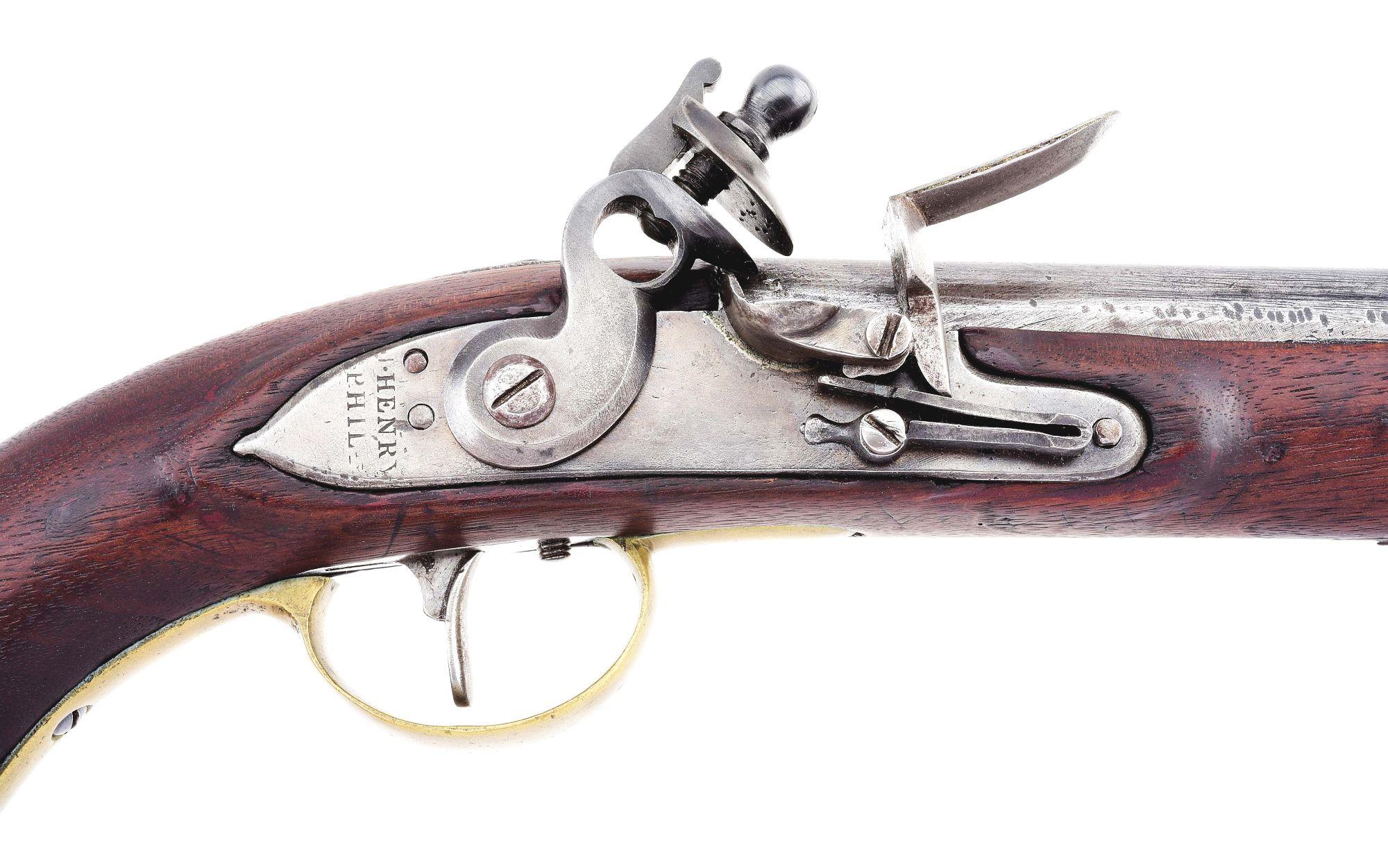 (A) JOSEPH HENRY FLINTLOCK CONTRACT PISTOL.