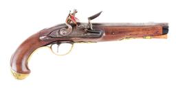 (A) PATRIOTIC FLINTLOCK PISTOL ATTRIBUTED TO HALBACH.