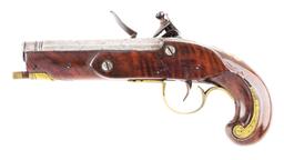 (A) SMALL FLINTLOCK KENTCUKY PISTOL BY HENRY YOUNG.