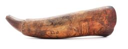 ENGRAVED PHILADELPHIA MAP POWDER HORN OF JOHN PURVIANCE, DATED 1768, ATTRIBUTED TO THE POINTED TREE