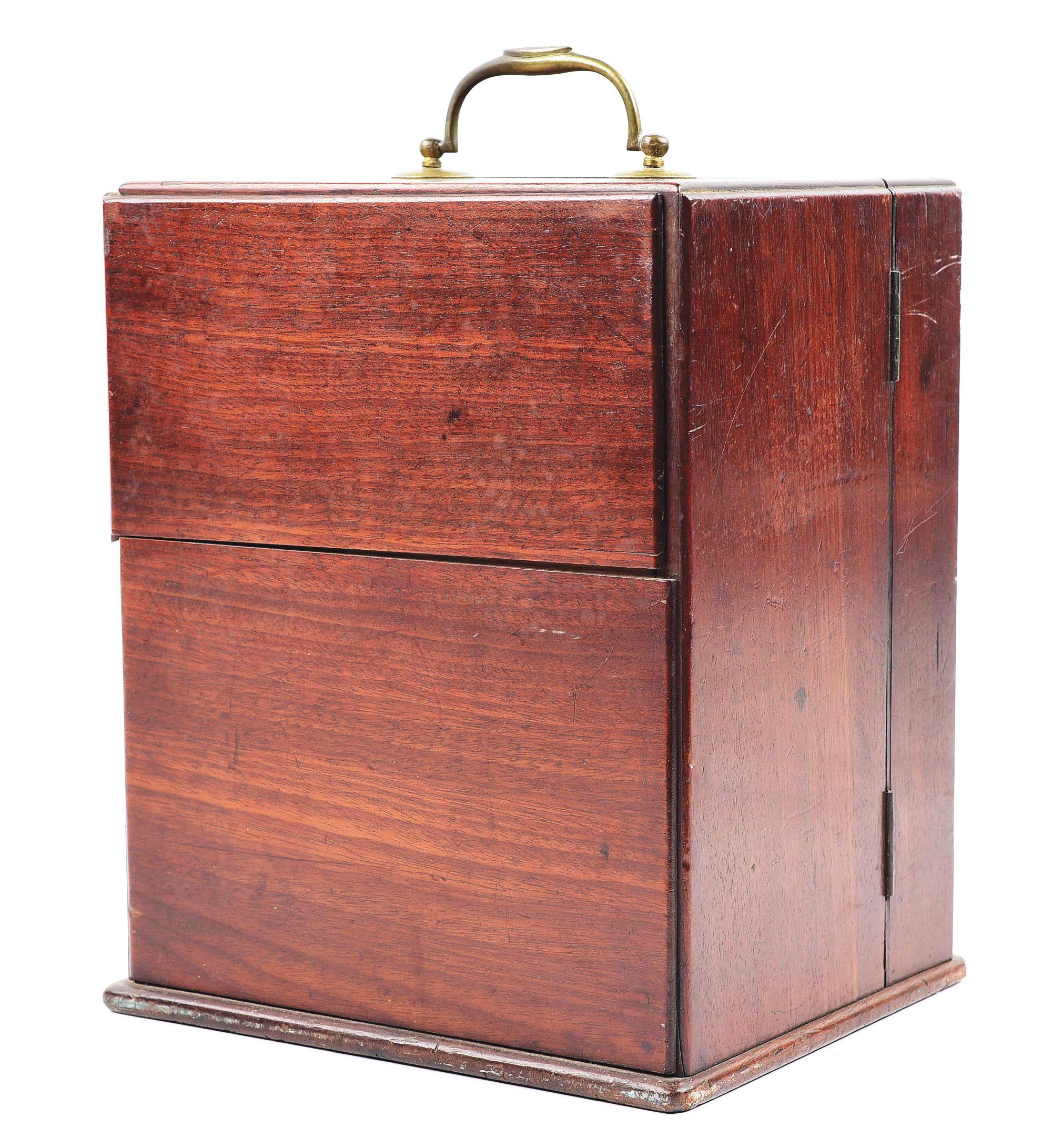 RARE LATE 18TH CENTURY NAVAL MEDICAL CHEST WITH CONTENTS.