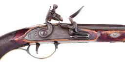 (A) FINE UNTOUCHED FLINTLOCK KENTUCKY PISTOL ATTRIBUTED TO JOHN RUPP.