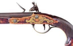 (A) FINE UNTOUCHED FLINTLOCK KENTUCKY PISTOL ATTRIBUTED TO JOHN RUPP.