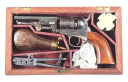 (A) HIGH CONDITION CASED COLT 1849 POCKET PERCUSSION REVOLVER.