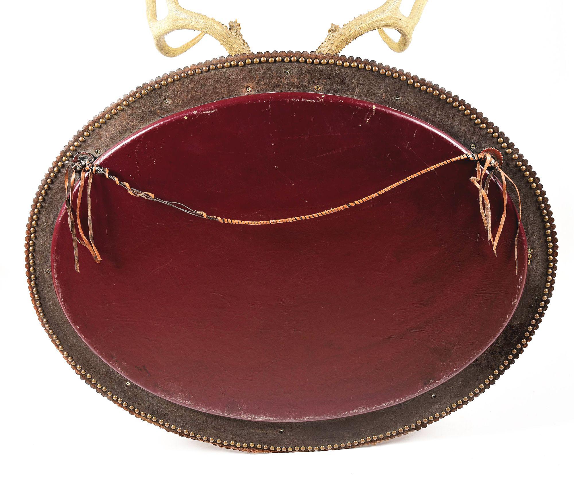 FINELY CRAFTED WESTERN STYLE ANTLER MIRROR.