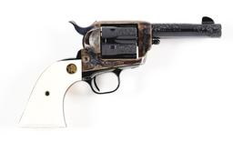 (M) COLT CUSTOM SHOP ENGRAVING SAMPLER "STOREKEEPER" MODEL SINGLE ACTION ARMY REVOLVER WITH FACTORY