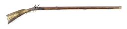 (A) COMPOSITE FLINTLOCK KENTUCKY RIFLE WITH BARREL SIGNED "1790 ANSTAT".