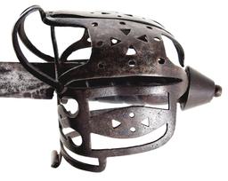 MARKED SCOTTISH BASKET HILTED CAVALRY BACK SWORD