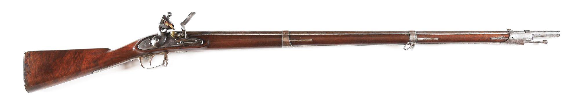 (A) DANIEL NIPPES US M1822/28 CONTRACT FLINTLOCK MUSKET.