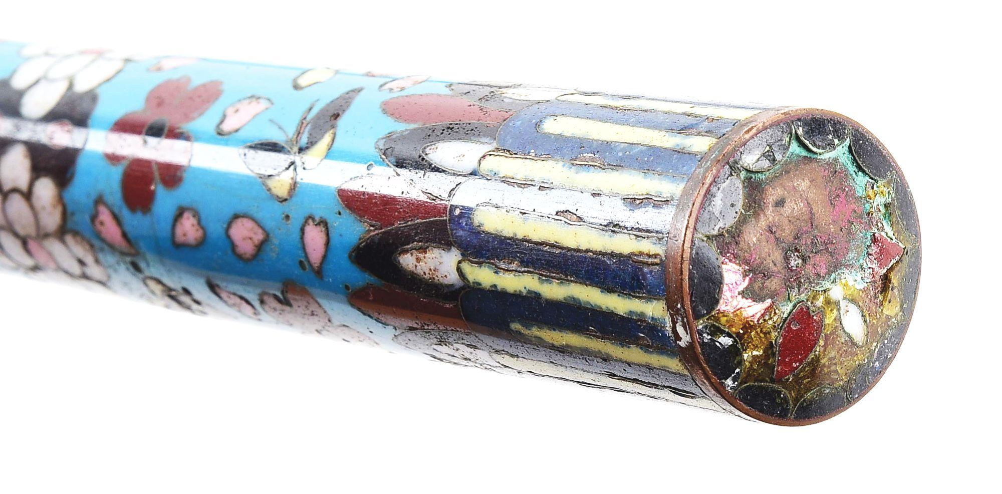 CHINESE STYLE CLOISONNE HANDLED SWORD CANE